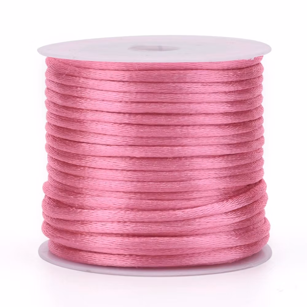 Pearl Pink Satin Rattail Cord - 30m/1mm
