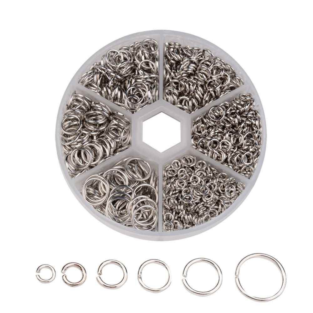 Bindringar, Platina, 4~10mm, 1600st