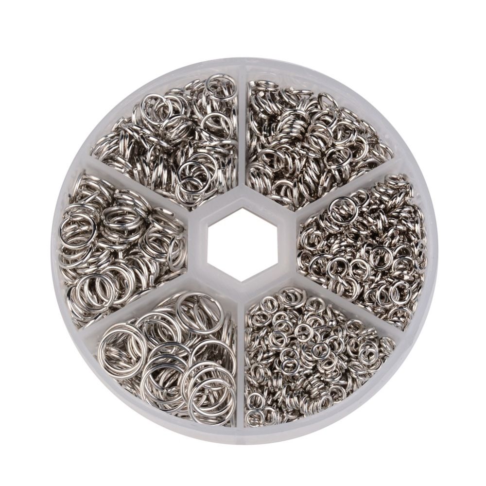 Bindringar, Platina, 4~10mm, 1600st