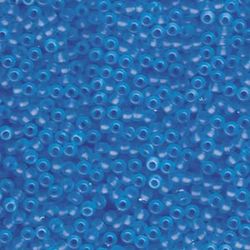 MIYUKI, Japanese Seed Beads, Round, 8/0, Matte Transparent Light Blue