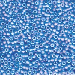 MIYUKI, Japanese Seed Beads, Round, 8/0, Matte Transparent Light Blue AB