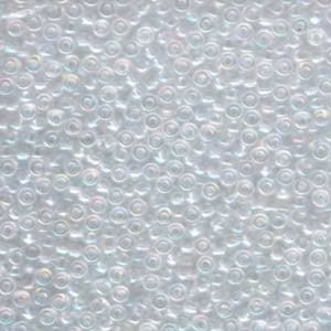 MIYUKI, Japanese Seed Beads, Round, 8/0, Crystal AB