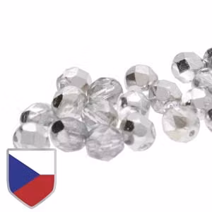 Tjeckiska Firepolish, 4mm, Crystal Labrador