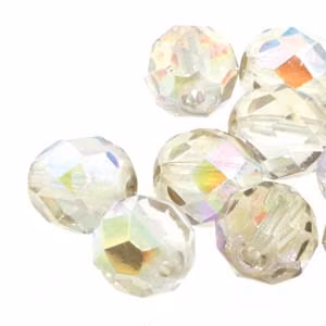 Tjeckiska Firepolish, 4mm, Crystal Lemon Rainbow