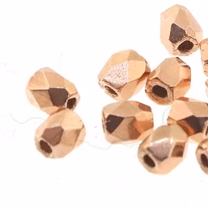 Tjeckiska Firepolish, 4mm, Copper Plate