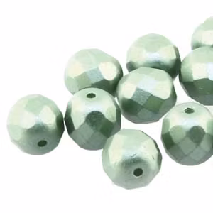 Tjeckiska Firepolish, 4mm, Pastel Olivine