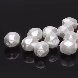 Tjeckiska Firepolish, 4mm, Bright White
