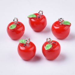 Hänge, Äpple, Röd, 5 st