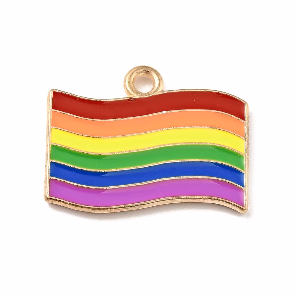 Prideflagga berlock, Regnbåge, 5st