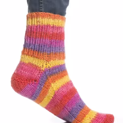 Garn Raggen, 150g, Flerfärgad Gul/Cerise, 741