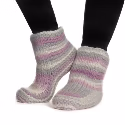 Naturgarn, 50g, Flerfärgad Rosa/Grå, 677