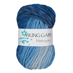 Naturgarn, 50g, Flerfärgad Blå, 623