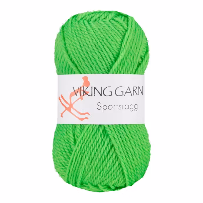 Garn Sportsragg, 50g, NeonGrön, 535