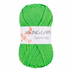 Garn Sportsragg, 50g, NeonGrön, 535