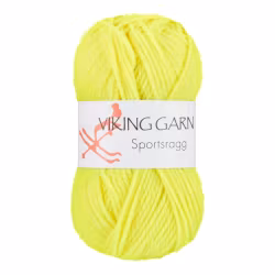 Garn Sportsragg, 50g, NeonGul, 549