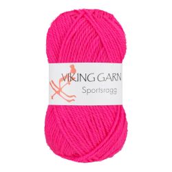 Garn Sportsragg, 50g, NeonRosa, 577