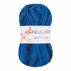 Garn Sportsragg, 50g, Flerfärgad Blå, 583