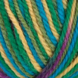 Garn Sportsragg, 50g, Flerfärgad Grön/Lila, 592