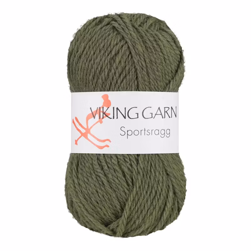 Garn Sportsragg, 50g, Mörk Grön, 532