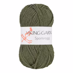Garn Sportsragg, 50g, Mörk Grön, 532