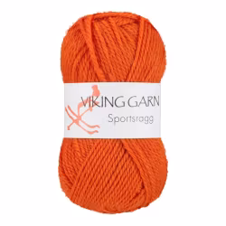Garn Sportsragg, 50g, Orange, 551