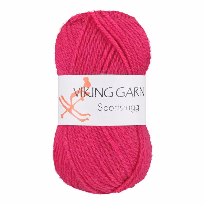 Garn Sportsragg, 50g, Cerise, 572