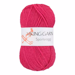 Garn Sportsragg, 50g, Cerise, 572