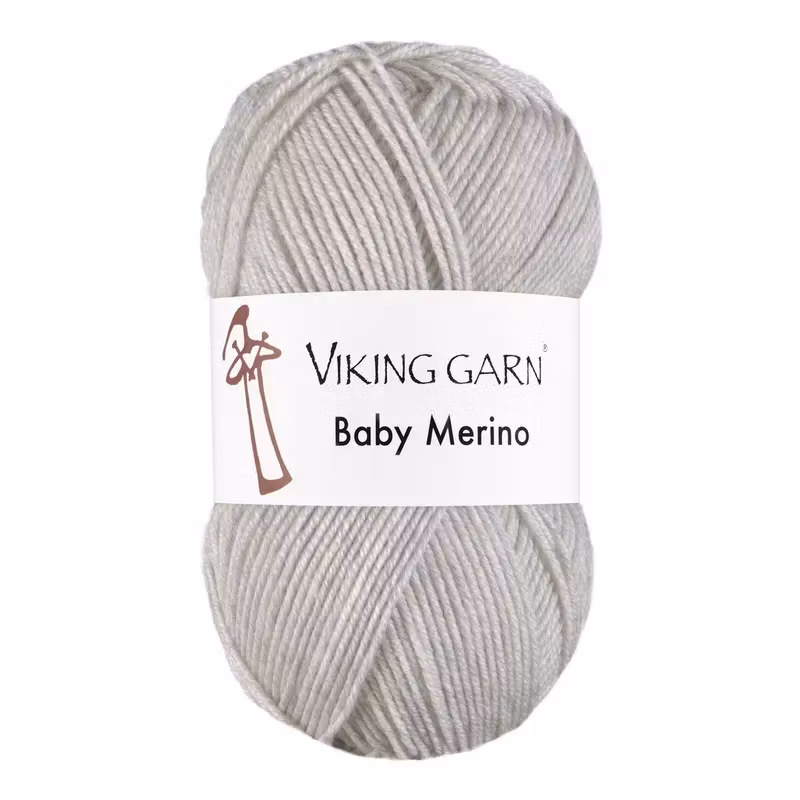 Garn Baby Merino, 50g, Pärlgrå, 212