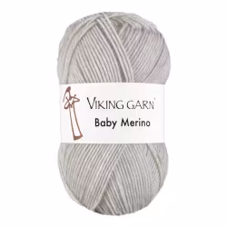 Garn Baby Merino, 50g, Pärlgrå, 212