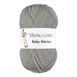 Garn Baby Merino, 50g, Ljusgrå, 213