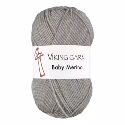 Garn Baby Merino, 50g, Ljusgrå, 213