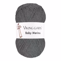 Garn Baby Merino, 50g, Grå, 215