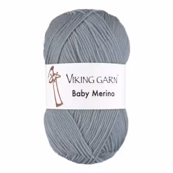Garn Baby Merino, 50g, Gråblå, 223