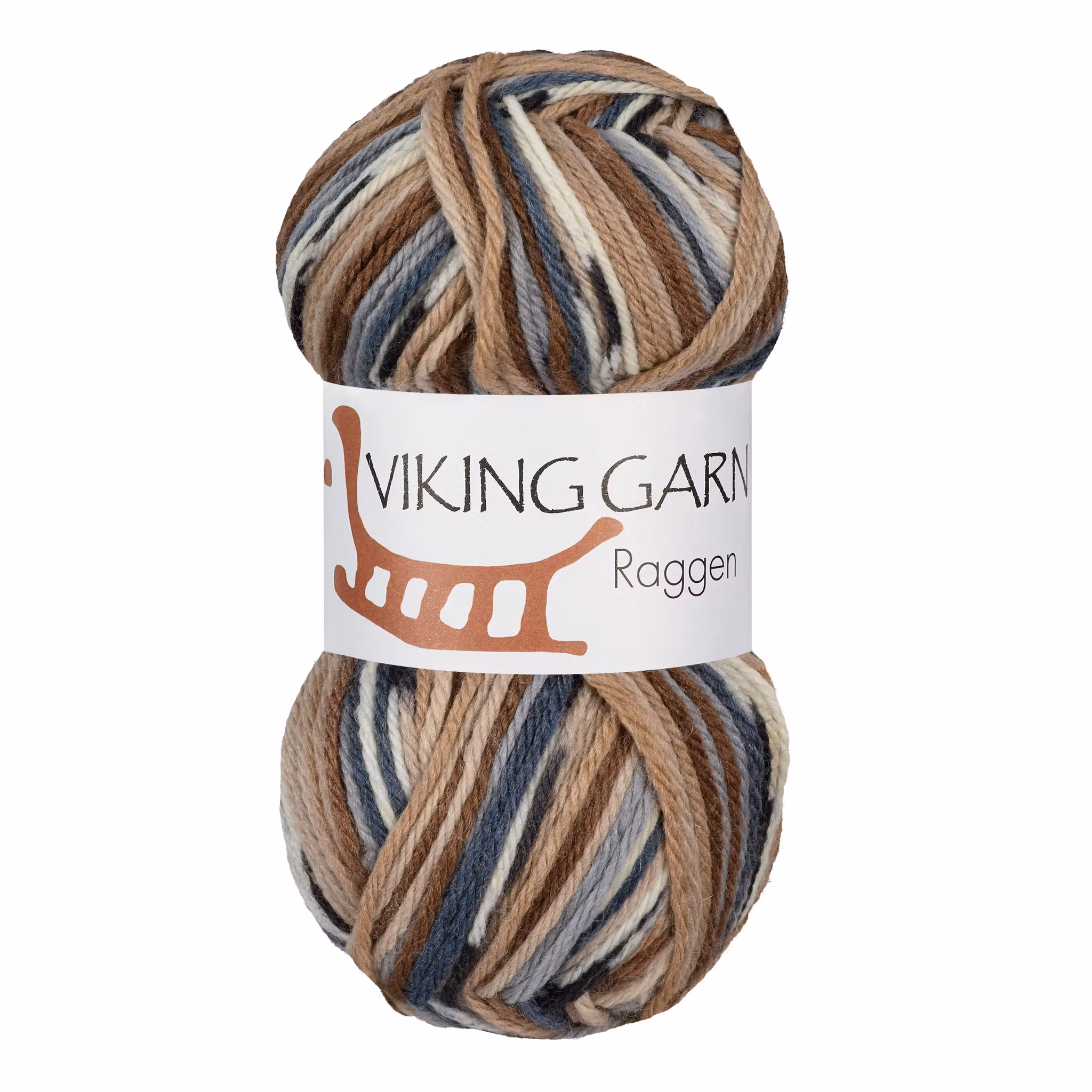 Garn Raggen, 150g, Flerfärgad Beige/Brun, 719