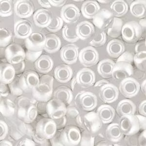 MIYUKI, Japanese Seed Beads, Round, 8/0, Bright Sterling Silver Plated Matte