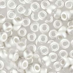MIYUKI, Japanese Seed Beads, Round, 8/0, Bright Sterling Silver Plated Matte