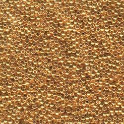 MIYUKI, Japanese Seed Beads, Round, 11/0, 24 Karat Gold Plated