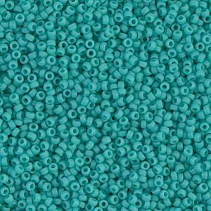 MIYUKI, Japanese Seed Beads, Round, 11/0, Matte Opaque Turquoise