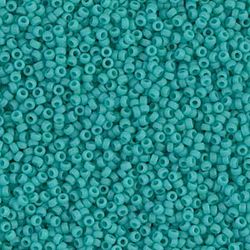 MIYUKI, Japanese Seed Beads, Round, 11/0, Matte Opaque Turquoise