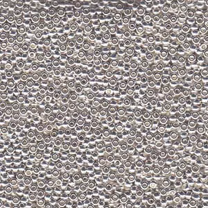 MIYUKI, Japanese Seed Beads, Round, 11/0, Bright Sterling Plated