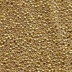 MIYUKI, Japanese Seed Beads, Round, 11/0, Galvanized Gold