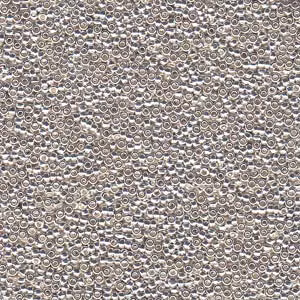 MIYUKI, Japanese Seed Beads, Round, 15/0, Bright Sterling Plated