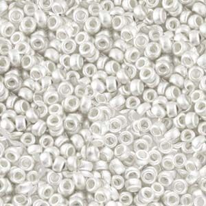 MIYUKI, Japanese Seed Beads, Round, 15/0, Bright Sterling Plated Matted