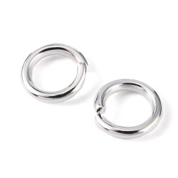 Bindringar, 6x1 mm, Silver, Mässing 50 st