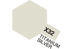 TAMIYA Acrylic Mini X-32 Titanium Silver (Gloss)