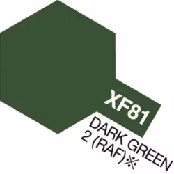 TAMIYA Acrylic Mini XF-81 Dark Green 2 RAF (Semi Gloss)