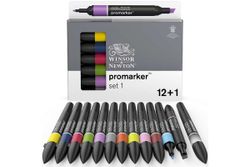 Promarkerset, Winsor & Newton, 12+1, Set 1