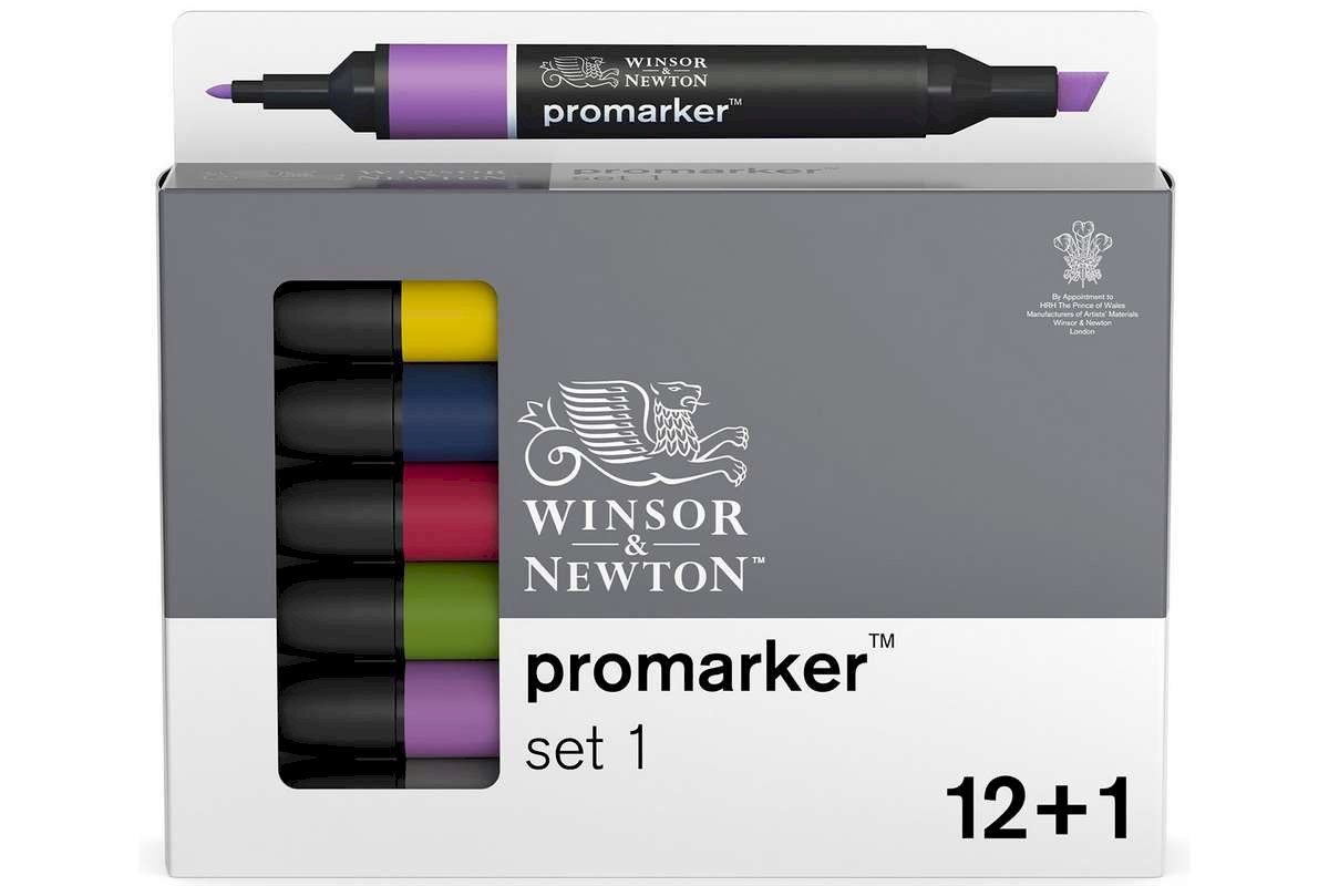 Promarkerset, Winsor & Newton, 12+1, Set 1