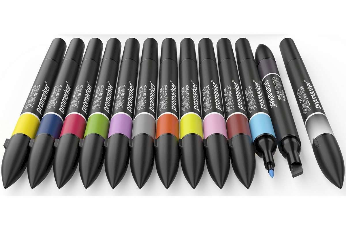 Promarkerset, Winsor & Newton, 12+1, Set 1
