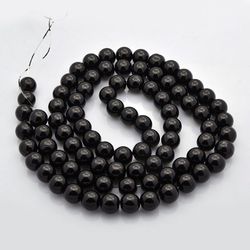 Glaspärlor, Black, 4~12mm, Ca: 600 st